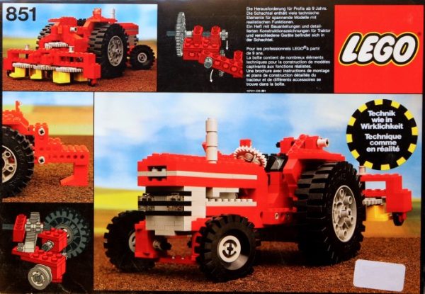 LEGO 851: Tractor (instrukcja, specyfikacja)
